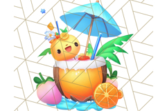 Sea Creatures With Summer Accessories PNG Clipart Product Image 4