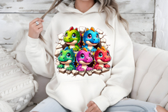 Baby Dinosaurs PNG, Clipart Wall Breakthrough Sublimation Product Image 7
