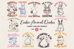 Funny Easter Animal Quotes SVG PNG, Bunny Chick Goose Shirt Product Image 1