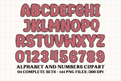 Valentine Alphabet Clip Art, valentines day letters doodle Product Image 2