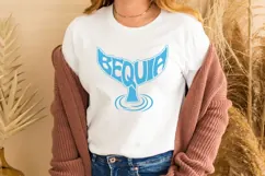 Bequia Island word art in the Shape of a Whale Tail SVG Product Image 1