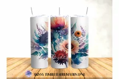 BOHO Flower 20 OZ Tumbler Sublimation Design PNG Product Image 2