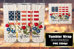 FRESH 20oz Tumbler PNG Design , Patriotic Product Image 1
