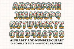 Kids Jungle Alphabet clipart, kids jungle letters doodle Product Image 2