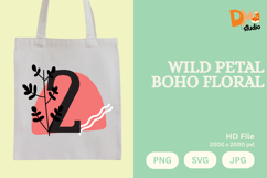 Wild Petal Boho Floral Monogram Product Image 1