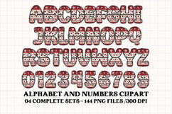 Christmas Alphabet png clipart, christmas doodle letters Product Image 2