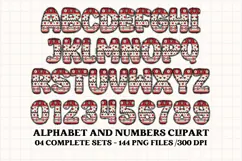 Christmas Alphabet png clipart, christmas doodle letters Product Image 2