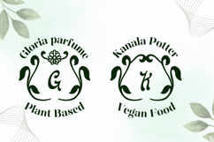 Leaf Crown Monogram Font Product Image 8