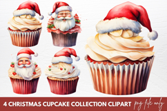 Christmas Cupcake Collection Clipart Product Image 1