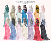 Pregnant Muslim Woman Clipart Portrait Creator Product Image 4