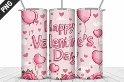 Happy Valentine's Day Tumbler Design| Valentine Tumbler Wrap Product Image 5