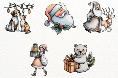 Cute Winter Christmas Clipart Bundle | Cute Christmas PNG Product Image 8