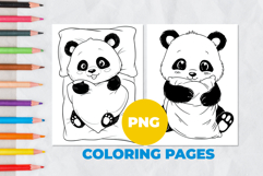 Sweet panda Coloring Pages | Coloring book Product Image 1