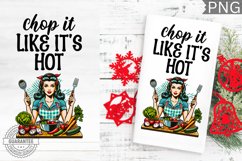 Chop it like it&#039;s hot, Kitchen Towel - Pin up Towel Design Product Image 1