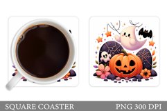 Cute Halloween Coaster Design. Halloween Sublimation Product Image 1