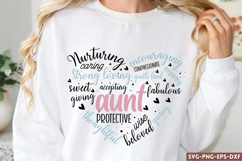 aunt SVG, Mother&#039;s Day Heart SVG Product Image 1