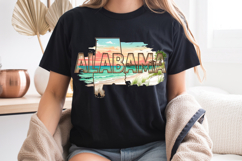 Alabama State PNG, Vintage Cotton Field Southern Sublimation Product Image 8