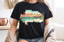 Alabama State PNG, Vintage Cotton Field Southern Sublimation Product Image 8