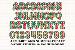 Christmas Alphabet png clipart, christmas letters doodle Product Image 2