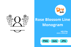 Rose Blossom Line Monogram Product Image 1