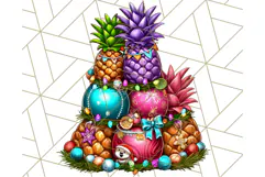 Summer Christmas Clipart PNG, Tropical Holiday Art Clip Art Product Image 4