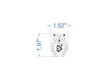 Christmas Animals Pins SVG laser cut files for Glowforge Product Image 8