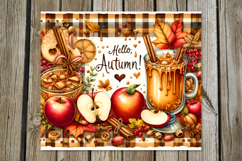 Autumn vibes | 4 fall Skinny Tumbler Sublimation designs P2 Product Image 4