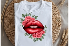 Floral lips png design for T-shirts Product Image 5
