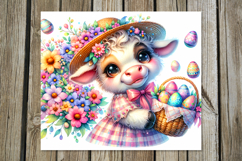Easter cow | 4 spring Skinny tumbler Sublimation designs Product Image 4