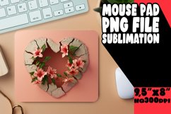 Enchanting 3D Heart Mousepad: Love in Full Bloom Product Image 1