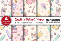 Back To School Paper Pattern PNG Product Image 1