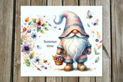 Summer gnomes | flowers Skinny tumbler Sublimation design P2 Product Image 4