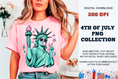Bubble Gum Liberty PNG | Cool Statue of Liberty DTF Product Image 9