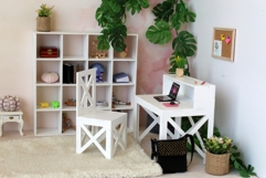 Miniature desk chair digital download, 1:6 scale dollhouse Product Image 8