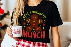 Cute Enough To Munch Svg, Kids Christmas Gingerbread Svg. Product Image 6