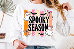 Spooky Season Ghost Bow Halloween PNG Product Image 1