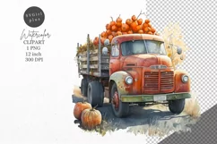 Autumn clipart, Farm truck clipart, Fall clipart Product Image 1