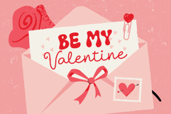 Cherry Kiss is a charming Valentine-themed duo font Product Image 8