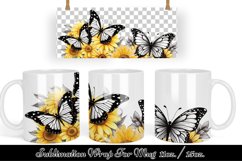 Summer Sunflower Coffee Mug PNG, Sublimation Mug Full Product Image 1