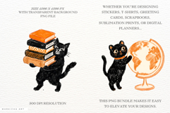 Halloween School Cat Clipart Product Image 2