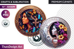 International Women's Day Round Cliparts &amp; Backgrounds PNG Product Image 1