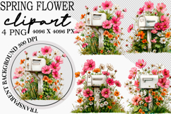 Whimsical Bunny Easter Clipart, Watercolor Easter Bunny PNG Product Image 1