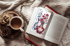 Cultural Vase &amp; Watercolor White Flowers Bookmark Set Product Image 8