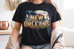 New Orleans PNG, French Quarter Louisiana Sublimation Design Product Image 8
