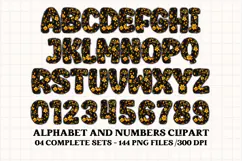 Black and Gold Alphabet png clipart, gold letters doodle Product Image 2