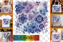 Joyful Sublimation Art PNG, Watercolor Pattern Product Image 1