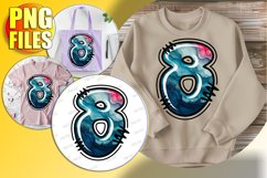 8 Doodle Letter Valentine Sweet Bright Heart! Product Image 1