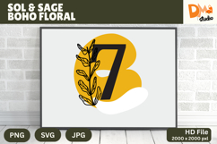 Sol &amp; Sage Boho Floral Monogram Product Image 1