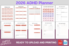 Editable 2026 ADHD Planner Canva Template | KDP Interior Product Image 4
