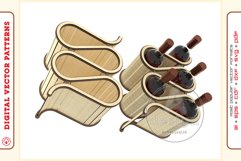 Wine Shelf v5 - laser cutting file - Glowforge ready SVG Product Image 8